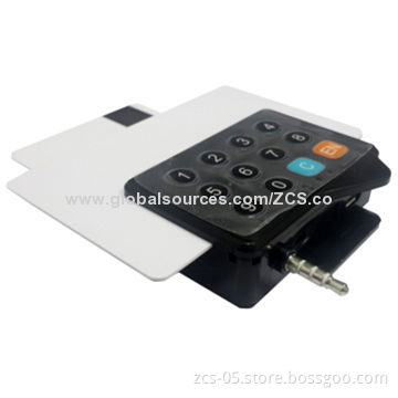 3.5mm Audio jack and USB mobile credit card reader with pinpad and EMV L1/L2 certified